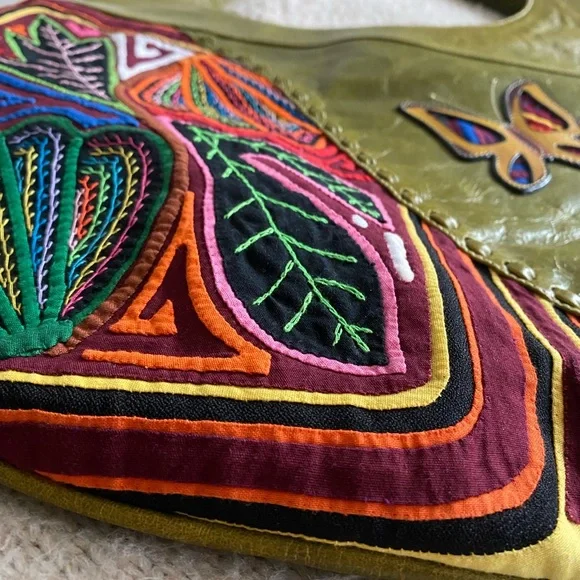 NEW Handmade Leather Boho Hippie Patch Work Bag/Purse - Picture 7 of 17